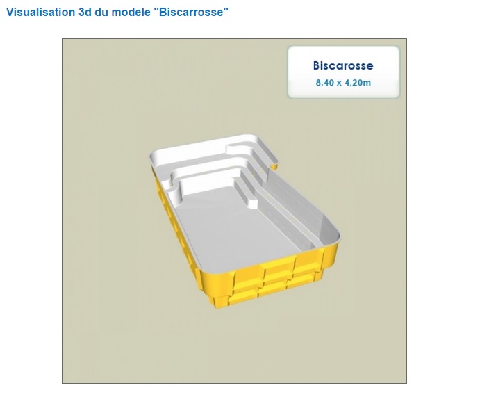 Piscine biscarosse 8.40 m