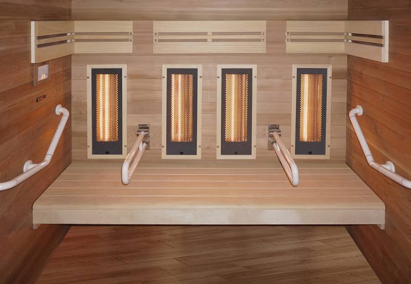 Sauna banquette intérieur large Côte Bleue