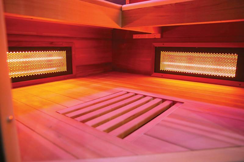 Sauna panneaux rayonnants sous banc Salon de Provence