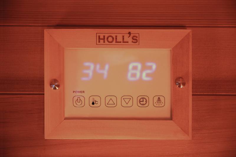 Sauna panneau contrôle température temps éclairage audio Couronne