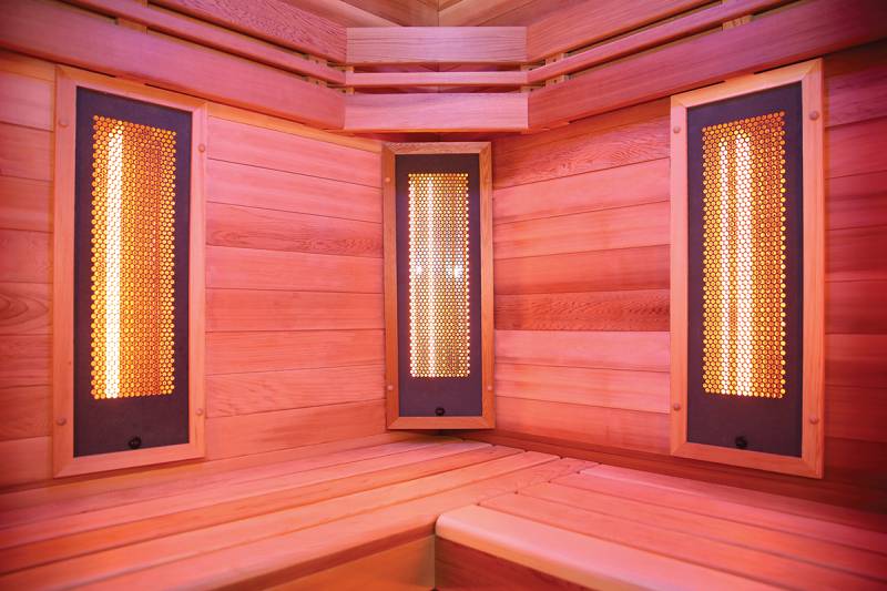 Sauna Bancs latéraux isolé robuste bois massif Martigues
